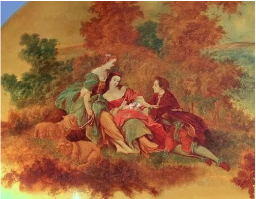 法国普雷耶&ldquo;王子&rdquo;鎏金彩绘三角钢琴